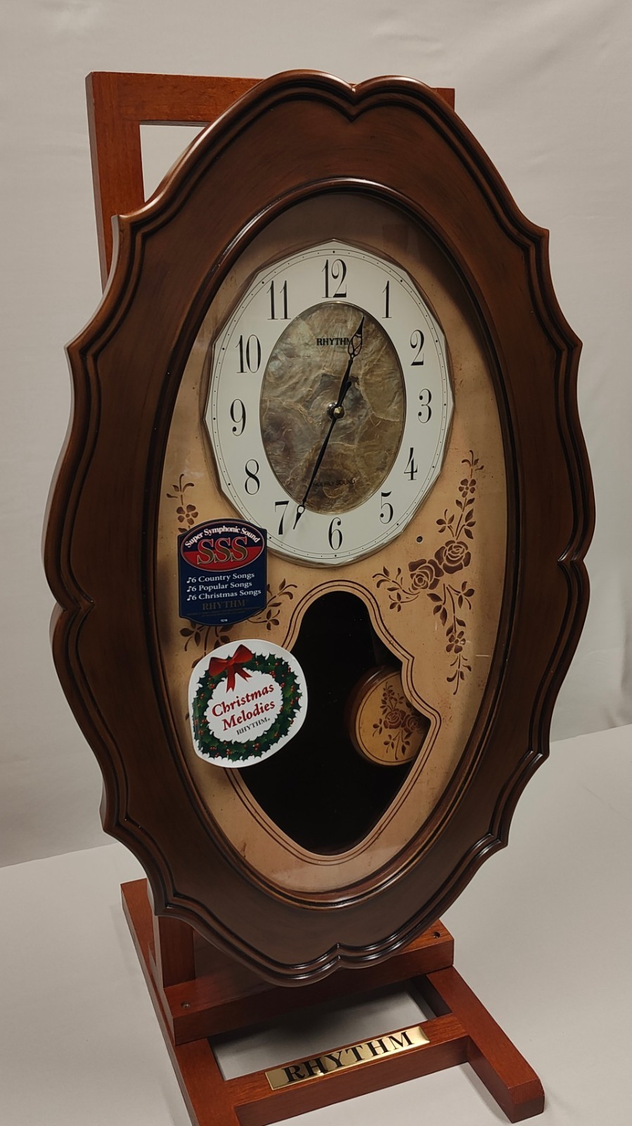 Country Rose Rhythm Clock! New! Close out sale! 18 melodies!