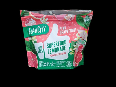 FlavCity SuperFood Lemonade - Pink Grapefruit - Powdered Drink - 29 Packets
