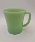 Fire King Oven Ware Jadeite Green D-Handle Coffee Cup Mug  USA FREE SHIPPING