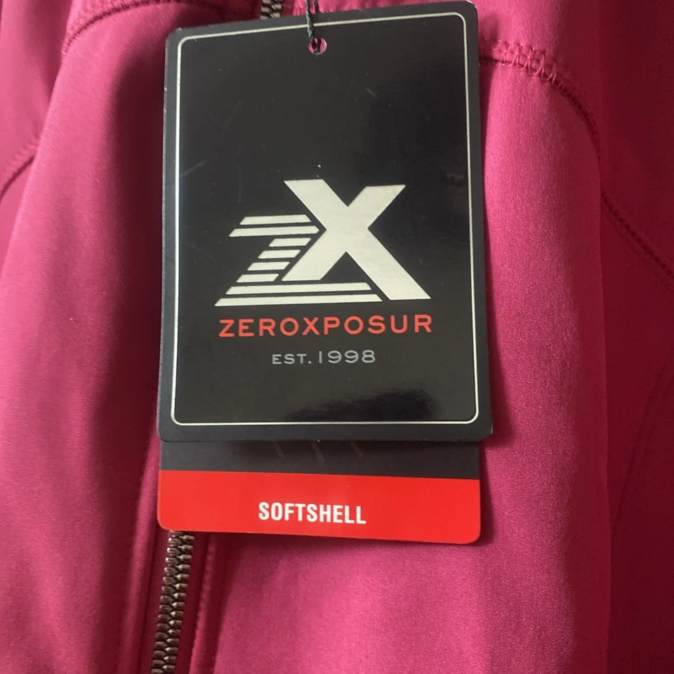 Zeroxposur Red Cranberry Softshell Fleece Women's Hooded Jacket NWT XXL - Image 3 of 4
