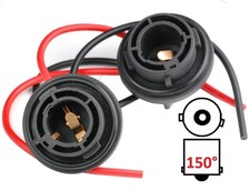 2x PY21W Fassung Lampe Sockel Stecker Reparatur Kabel BAU15s 1156 Pins 150°