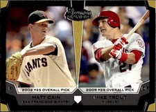 Mike Trout Matt Cain 2012 Bowman DP&P Dual Top 10 Picks #TP-CT ESE