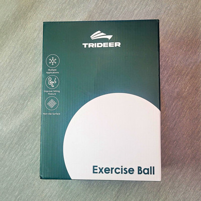 Trideer 65cm Green PVC Exercise Ball Non-Slip, 330 lb Max Capacity