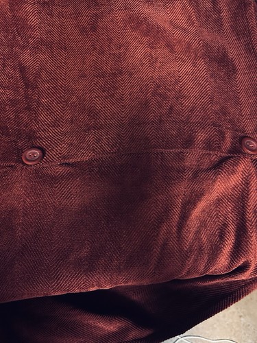 CROSCILL CHEVRON CHENILLE WARM MAROON (2) CURTAINS PANELS RAYON BLEND 44 X 108 - Picture 12 of 13