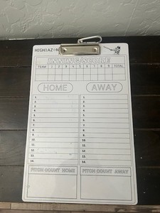 Dugout Line-Up Charts Baseball Softball Score Record Keeper