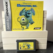 GBA - Monsters, Inc. - Game & Manual Only - Nintendo Game Boy Advance T&W -Clean