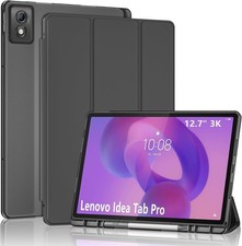 Smart Case for Lenovo Idea Tab Pro 12.7" 2025 with Pen Holder, Black