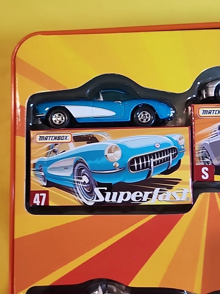 Matchbox SUPERFAST Collector Tin 6 Exclusive Cars The Muscle Cars🔥H9482-0951 - Image 3 of 4