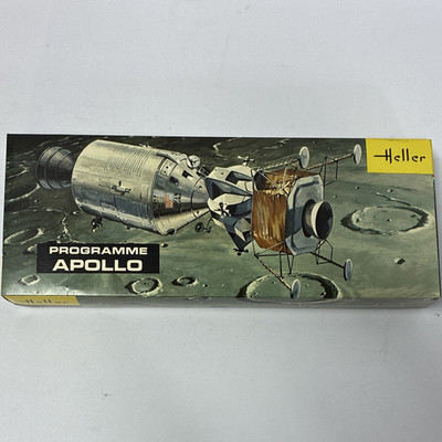 Heller Apollo Spacecraft Model Kit Gray Plastic Unassembled 1:100 L 210