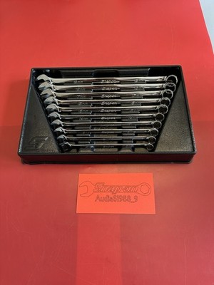 Snap On 10 Stck. 12-Punkt metrisch Flankenantrieb lang Kombination Schraubenschlüssel Set 10-19 mm.