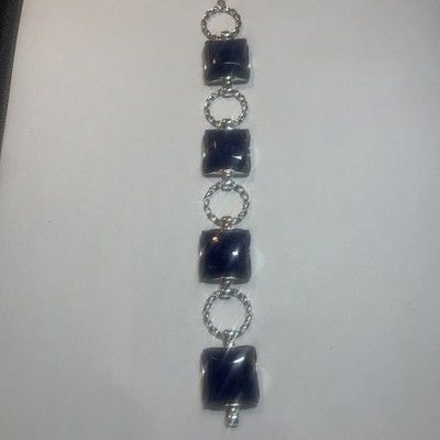 Armband Vintage Lapislazuli 835 Silber 20.5cm 44.3gr