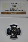 1957 NGC 10C PF68 ROOSEVELT DIME #B50813