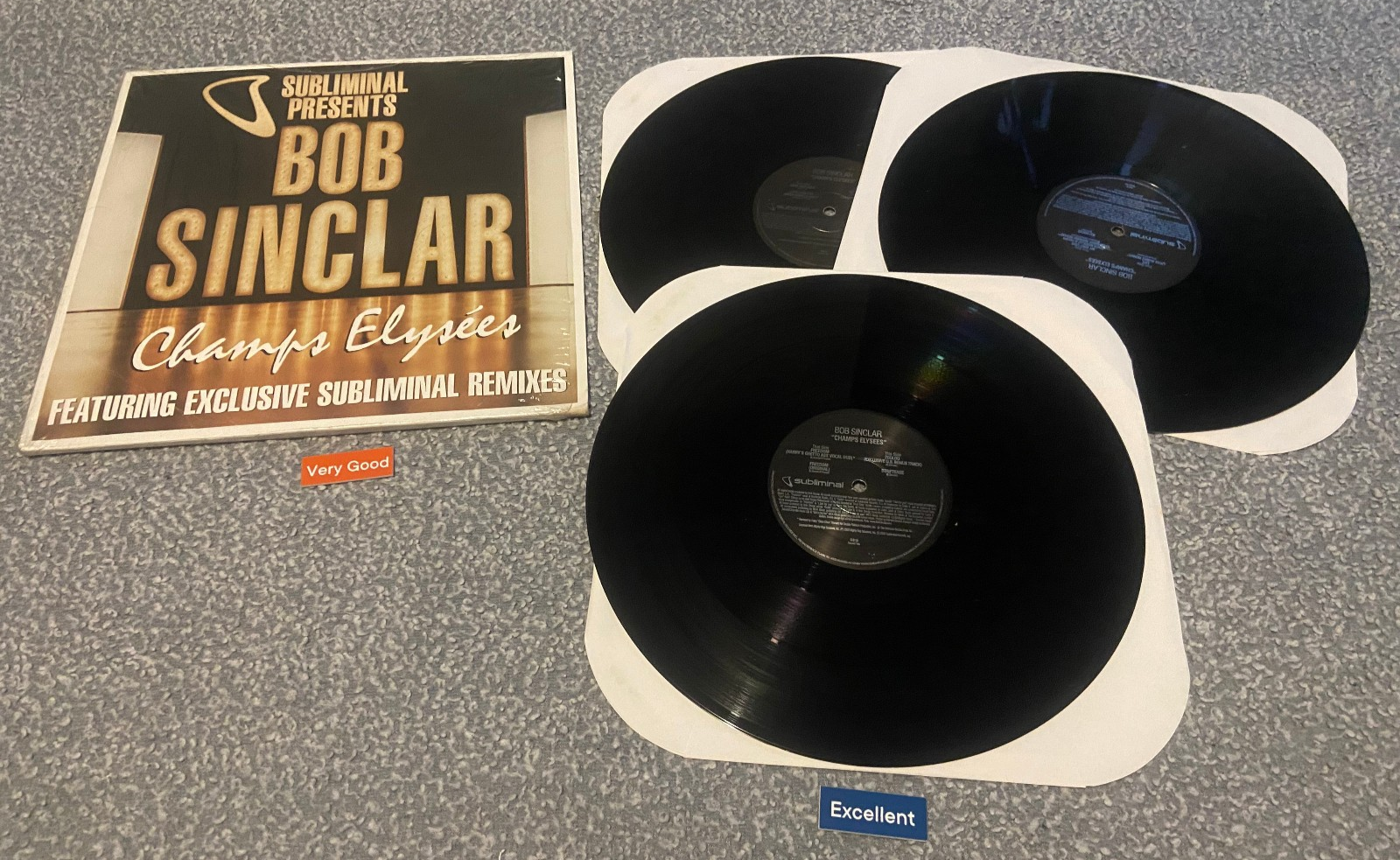 Bob Sinclar ‎– Champs Elysées - 12 Vinyl x 3 - VG Sleeve  Excellent Vinyl's