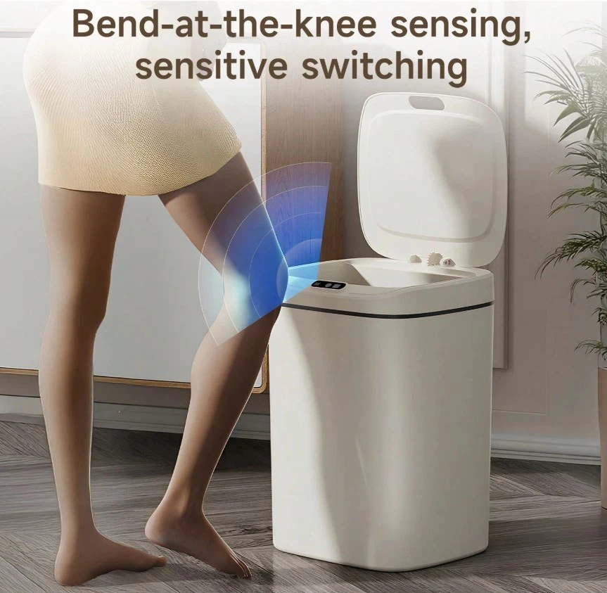 Cesta de basura inteligente con sensor manos libres sin contacto resistente 3,2/4,32 galones Foto 2 de 4