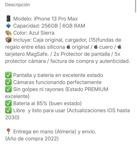 Apple iPhone 13 Pro Max - 256GB - Azul Alpino (Desbloqueado) - Imagen 2 de 9