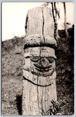 K49/ Alaska RPPC Postcard c1940s Totem Pole Native Indian 469