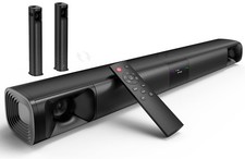Sound Bar for Smart TV, 80W 2.0 Channel Detachable Soundbar with Optical/ARC/...