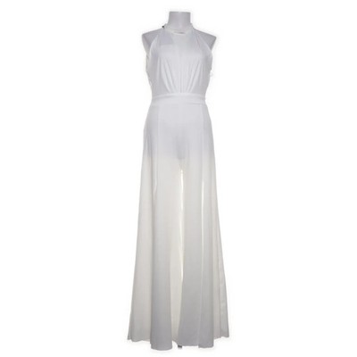 JardinVue, Jumpsuit, Größe: L, Weiß, Einfarbig, Satin, Damen #InL