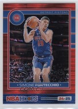 2024 Panini NBA Hoops Premium Red Pulsar Prizm 12/199 Simone Fontecchio #16 fm0
