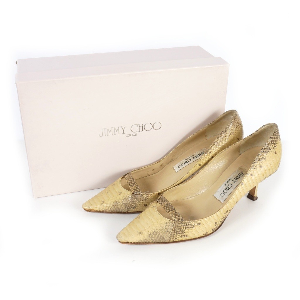 Rare Jimmy Choo Python Pumps Multicolor EU35.5/US… - image 8