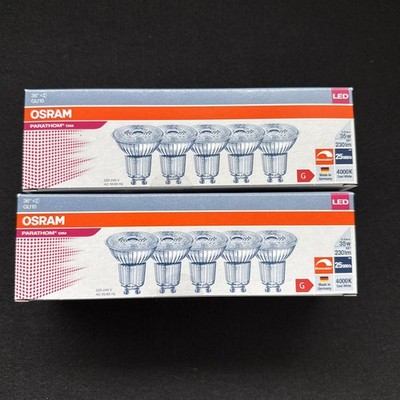 10x Osram GU10 LED PARATHOM PAR16 35 36*3,4W 4000K Neutralweiß 230lm R90 Dimmbar