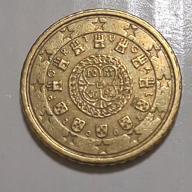 2002 PORTUGAL 50 EURO CENT Coin - Authentic Early Issue Fine