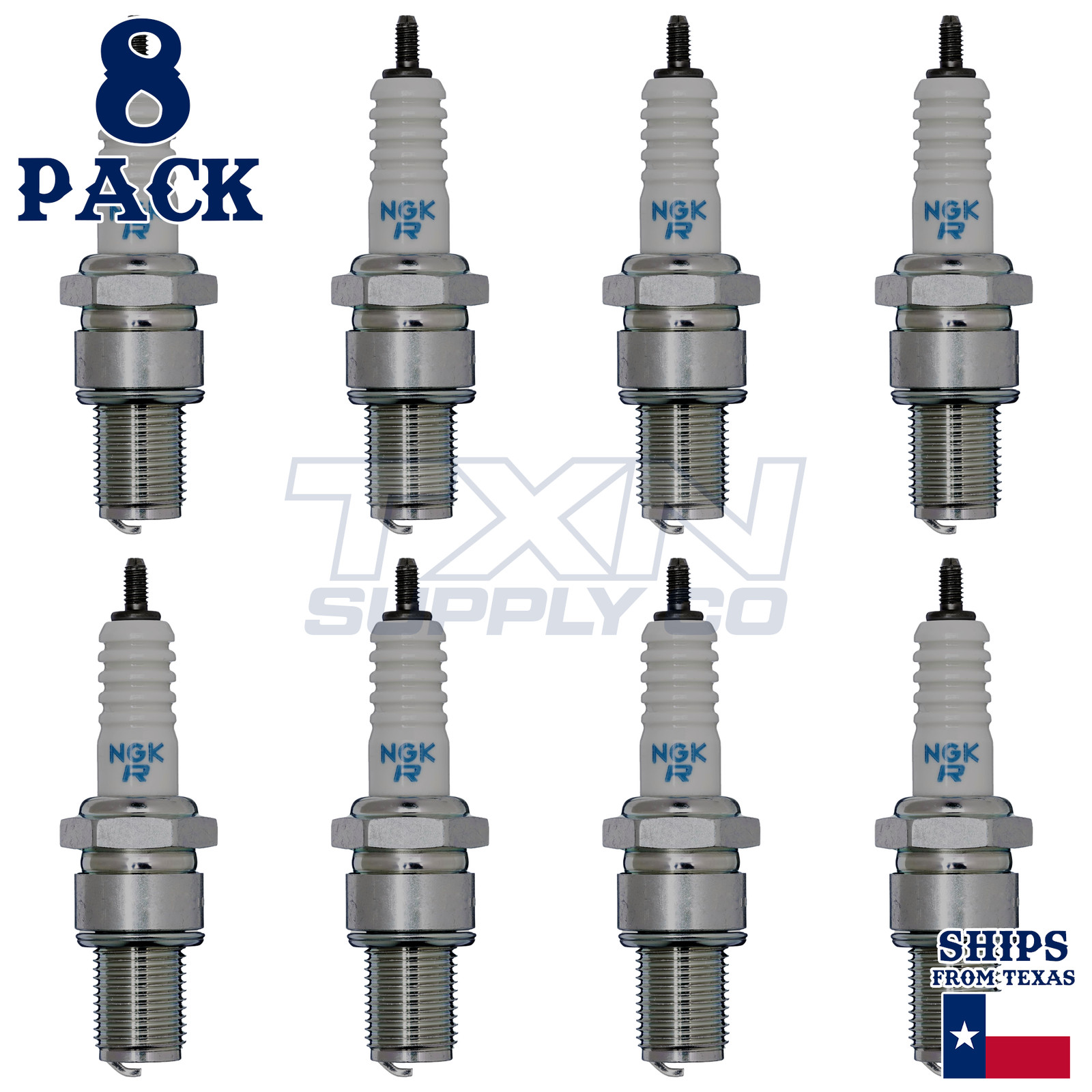 NGK 4677 BR9ECS Spark Plugs 8 Pack