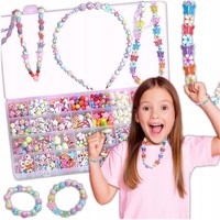 Krumad Perlen Set 750 StüCk Bastelset Schmuck Selber Machen Kinder Armband Diy