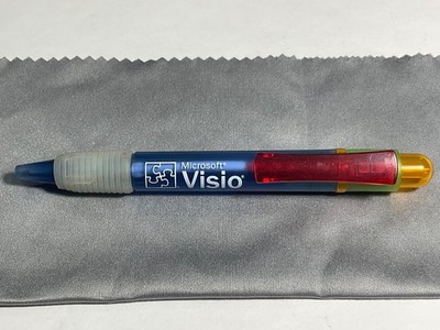 VINTAGE MICROSOFT VISIO PROMO ADVERTISING INK PEN RARE GERMANY