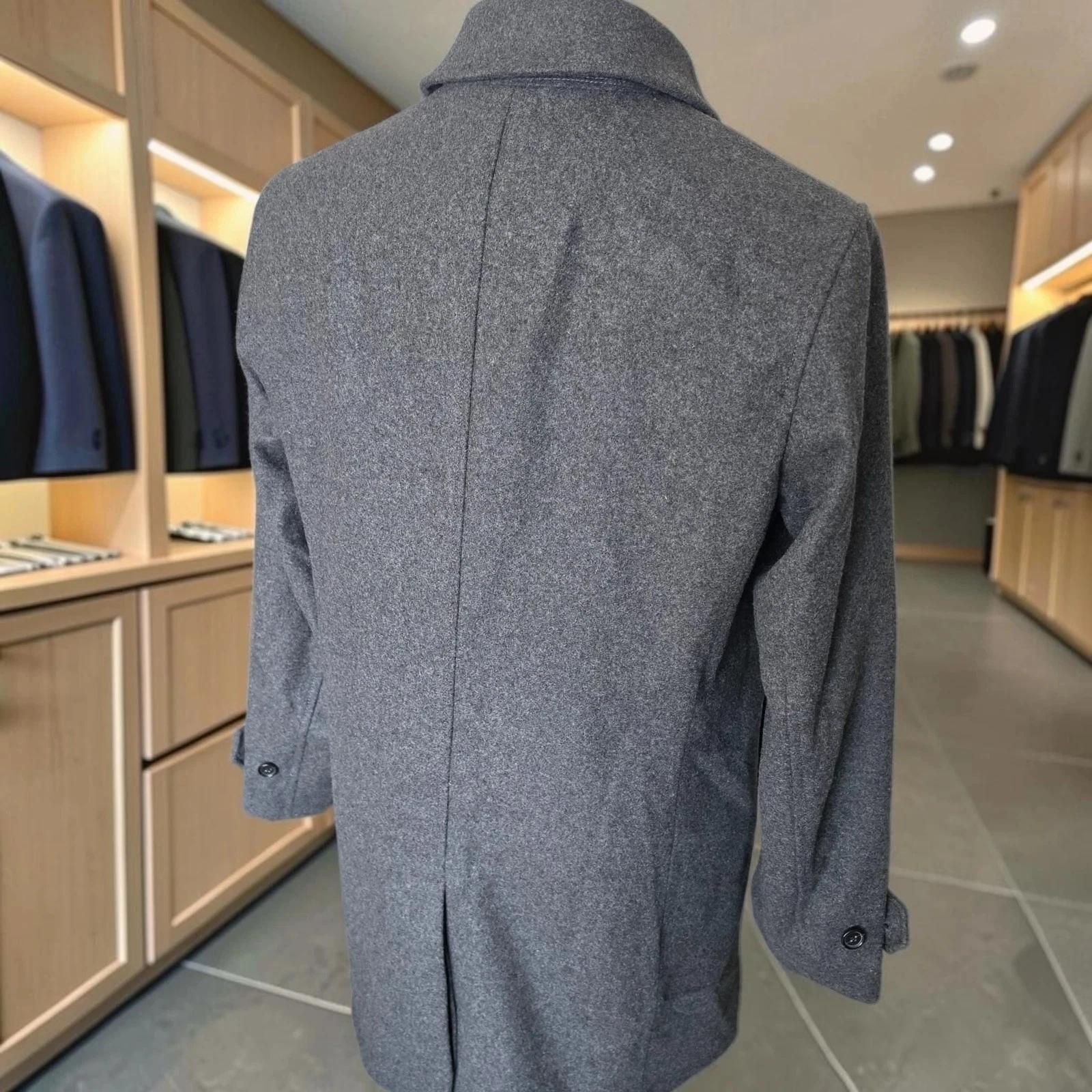 New Banana Republic Mario Bellucci Car Coat Overcoat Medium 38r Wool Blend image 18