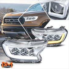 For 19-23 Ford Ranger Lariat LED DRL Projector Headlights w/ Start Up Animation