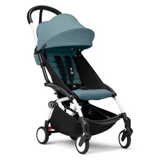 Stokke YOYO³ Stroller Lightweight & Compact Carry-On Compatible - White Aqua -