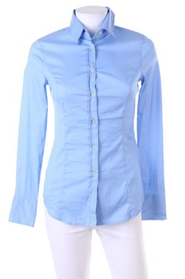 SISLEY Bluse S azurblau