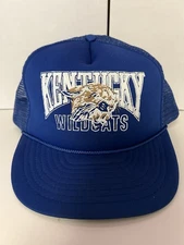Vtg Kentucky Wildcats Snapback Trucker Rope Hat Cap NCAA 80s Basketball San Sun