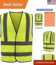 12 colour High visibility viz vest hi vis viz reflective work construction sa...