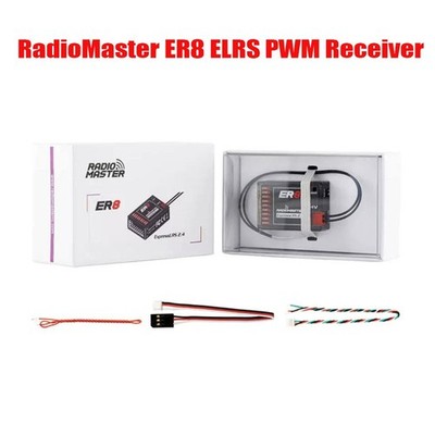 RadioMaster ER8 ExpressLRS 2.4G 8CH 4.5-8.4V ELRS Receiver for RC Model