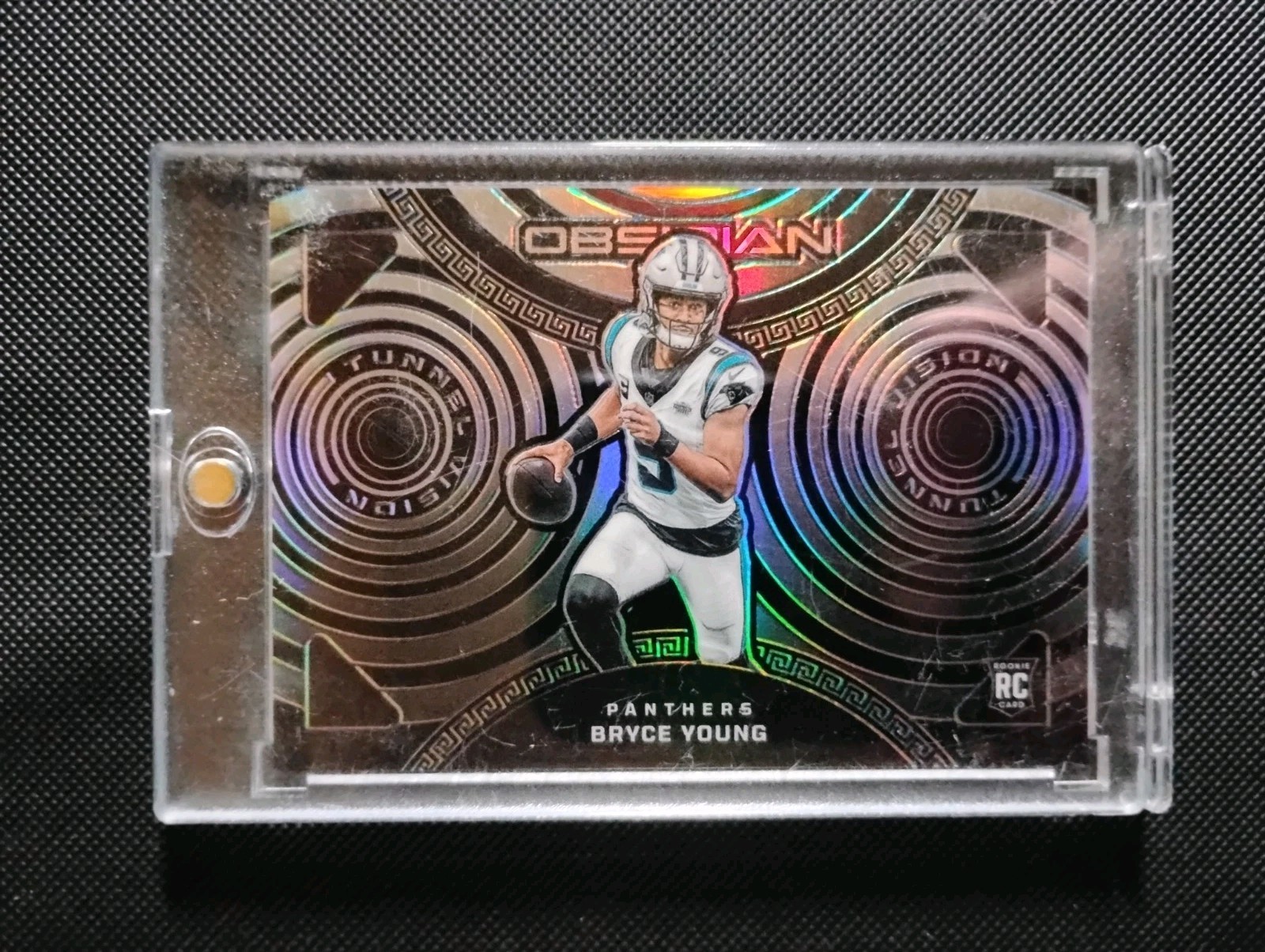 Bryce Young Rc #d/135 2023 Panini Obsidian Tunnel Vision SP Rookie Rc Panthers