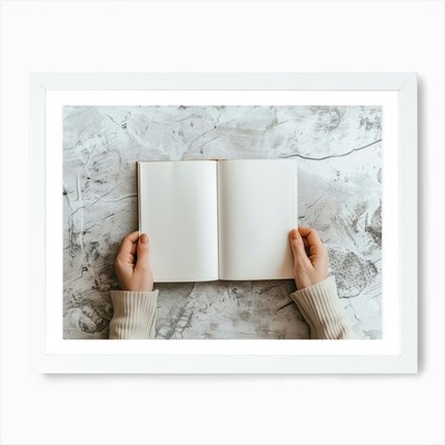 Blank Book (13) Art Print Framed Wall Art Poster Canvas Print Picture
