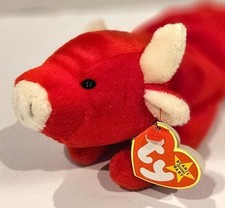 Ty - Beanie Baby - Tabasco The Bull Plush - New With Tags   
