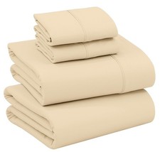 RUVANTI 100 Cotton Sheets Queen Size Percale Bedding, Cooling Breatha