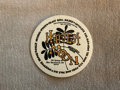 Harvest Moon Brewery Beer Coaster, New Brunswick, NJ