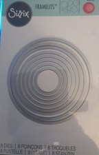 Sizzix Framelits Dies Circles  657551 8 Dies Circle Die Set Cardmaking Craft 