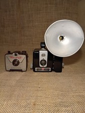 Vintage Mid-Century Camera Lot Kodak Brownie Hawkeye  Spartus Rocket Kodalight
