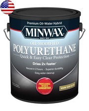 Water Based Oil Modified Polyurethane Semi Gloss Clear 1 Gal Fast Drying 9.69 Lb