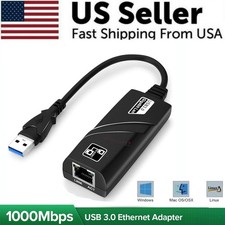 USB Network Adapter 3.0 Gigabit Ethernet LAN RJ45 1000Mbps For Windows PC Mac
