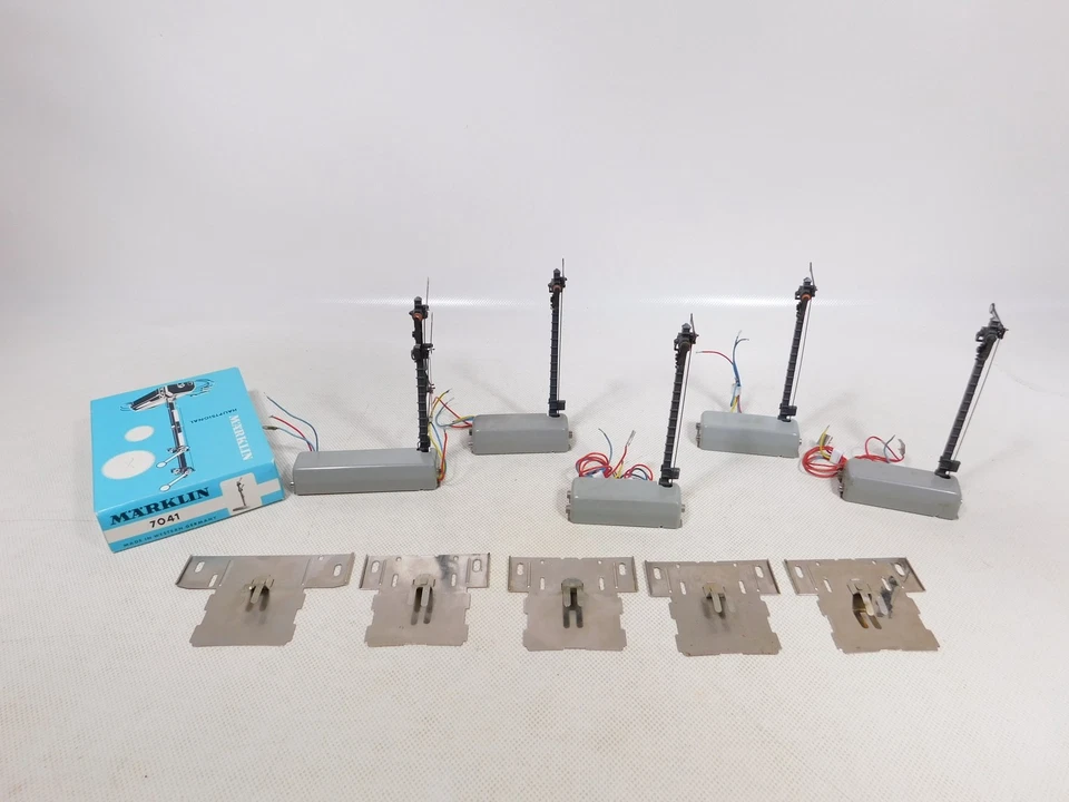 Märklin H0 AC 5x Hauptsignal Flügelsignal Signal 7039 7041 1x OVP #EH401-2 - Bild 3 von 4