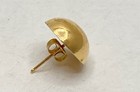 14K Yellow Gold Single Dome Stud Earring Replacement 14.3mm 0.9g — photo 3