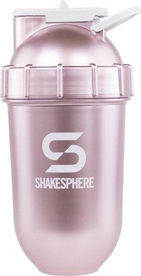 ShakeSphere Tumbler Protein Shaker Bottle Metallic Rose Gold 700ml 24oz 