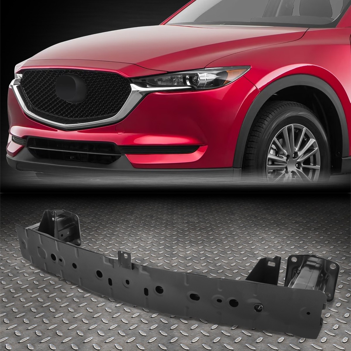 For 13-21 Mazda CX-5 OE Style Black Steel Front Bumper