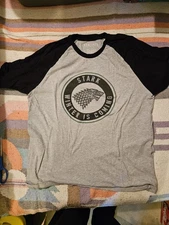 Game Of Thrones Adult Baseball T-SHIRT Size XL House Stark Winter Is Coming